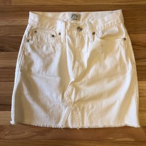 J. Crew White Denim Mini